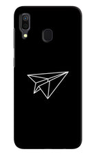 Paper Plane White Samsung A30 Hard Case Back Cover by Casekaro