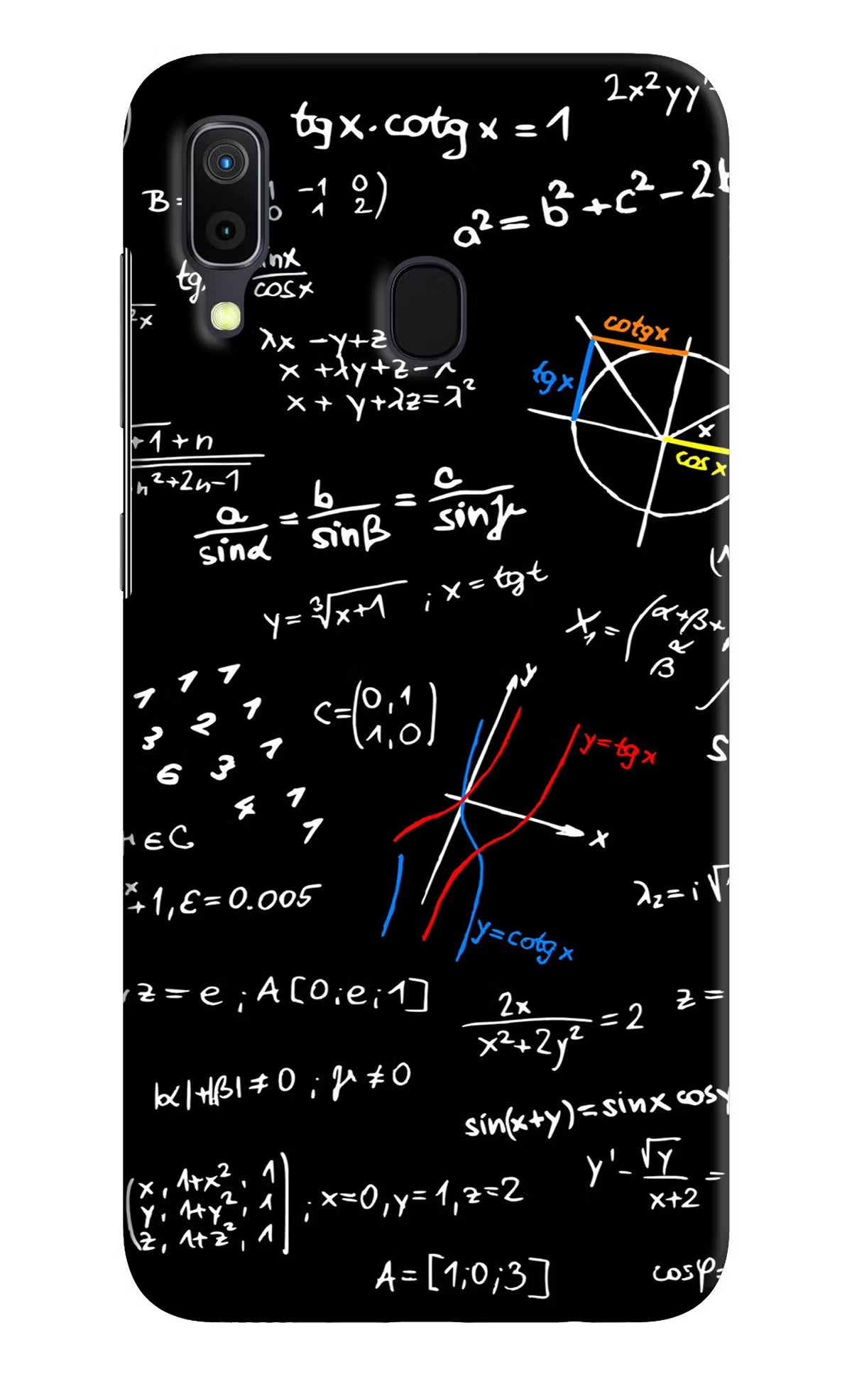 Mathematics Formula Samsung A30 Hard Case Back Cover by Casekaro
