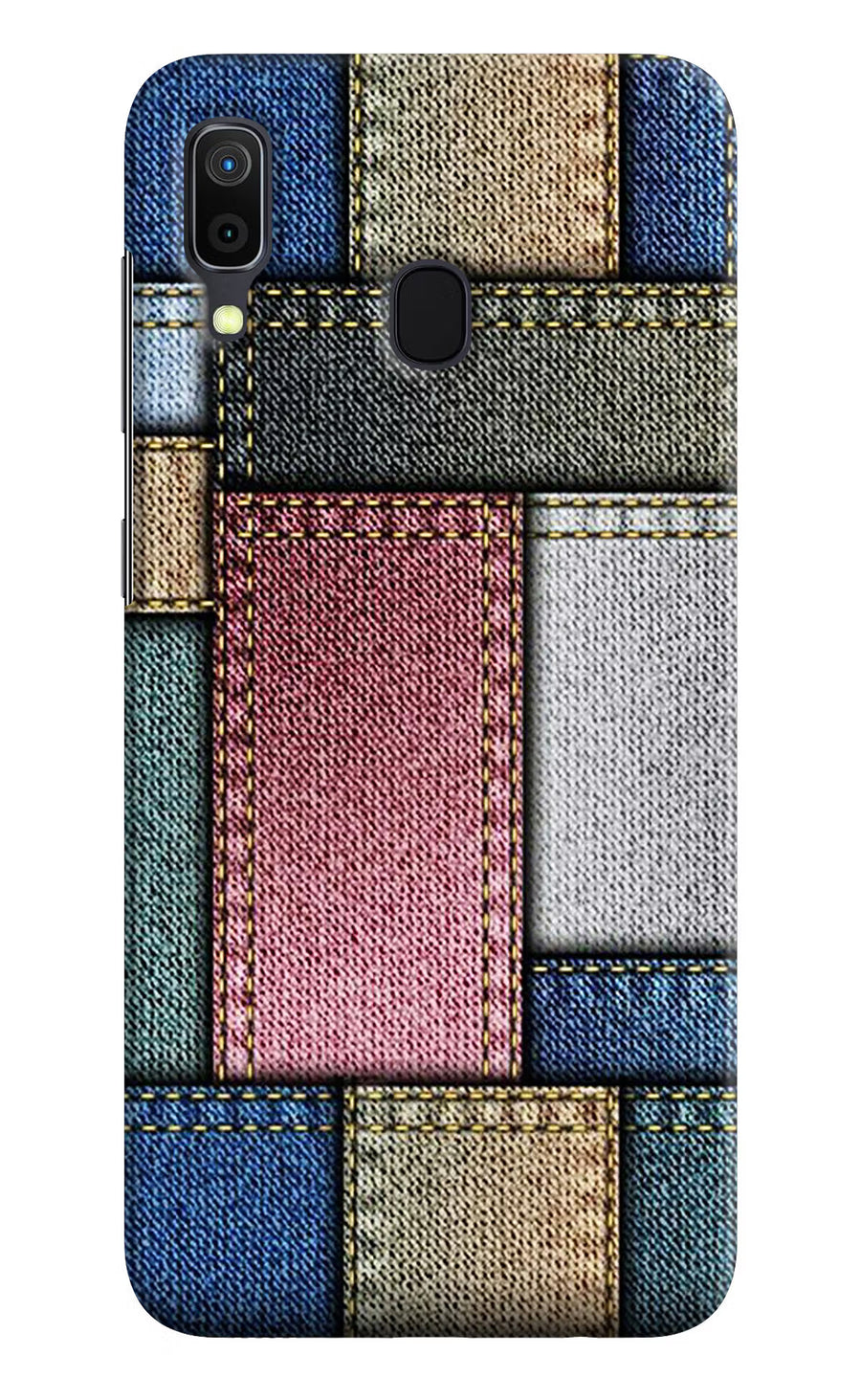 Multicolor Jeans Samsung A30 Back Cover, Hard case
