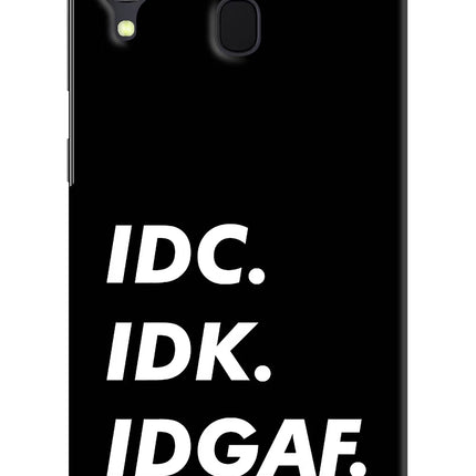 Idc Idk Idgaf Samsung A30 Hard Case Back Cover by Casekaro