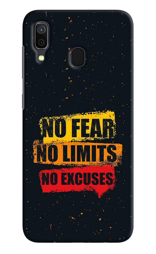 No Fear No Limits No Excuse Samsung A30 Hard Case Back Cover by Casekaro
