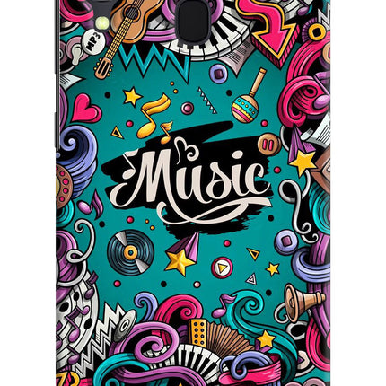 Music Graffiti Samsung A30 Hard Case Back Cover by Casekaro