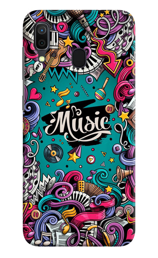 Music Graffiti Samsung A30 Hard Case Back Cover by Casekaro