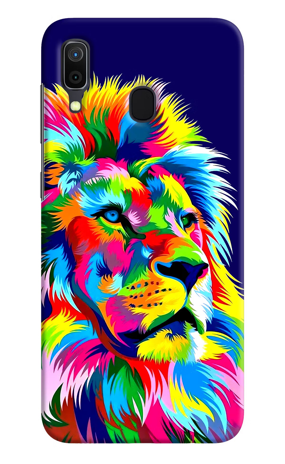 Vector Art Lion Samsung A30 Hard Case Back Cover by Casekaro