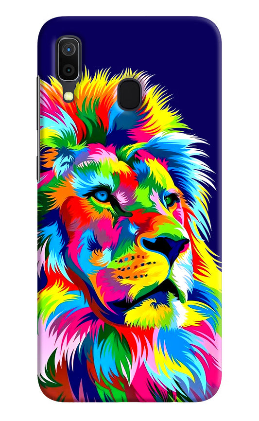 Vector Art Lion Samsung A30 Hard Case Back Cover by Casekaro