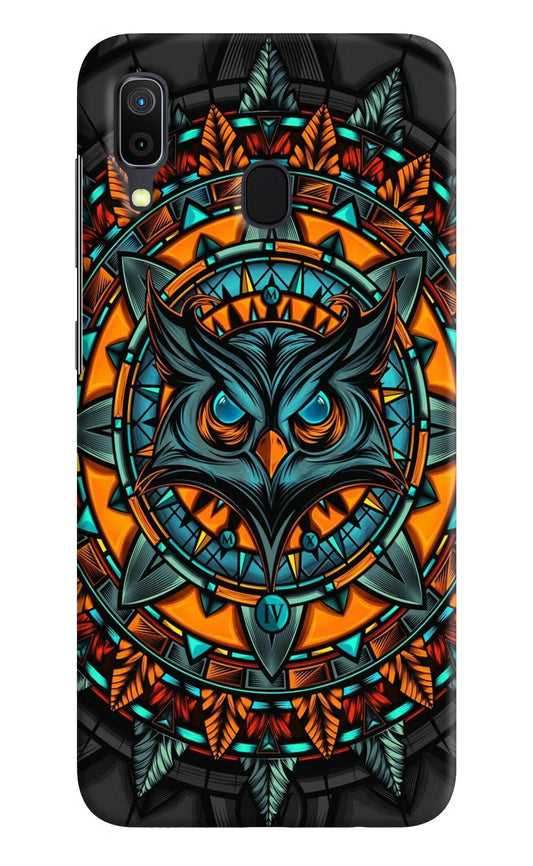 Angry Owl Art Samsung A30 Hard Case Back Cover by Casekaro