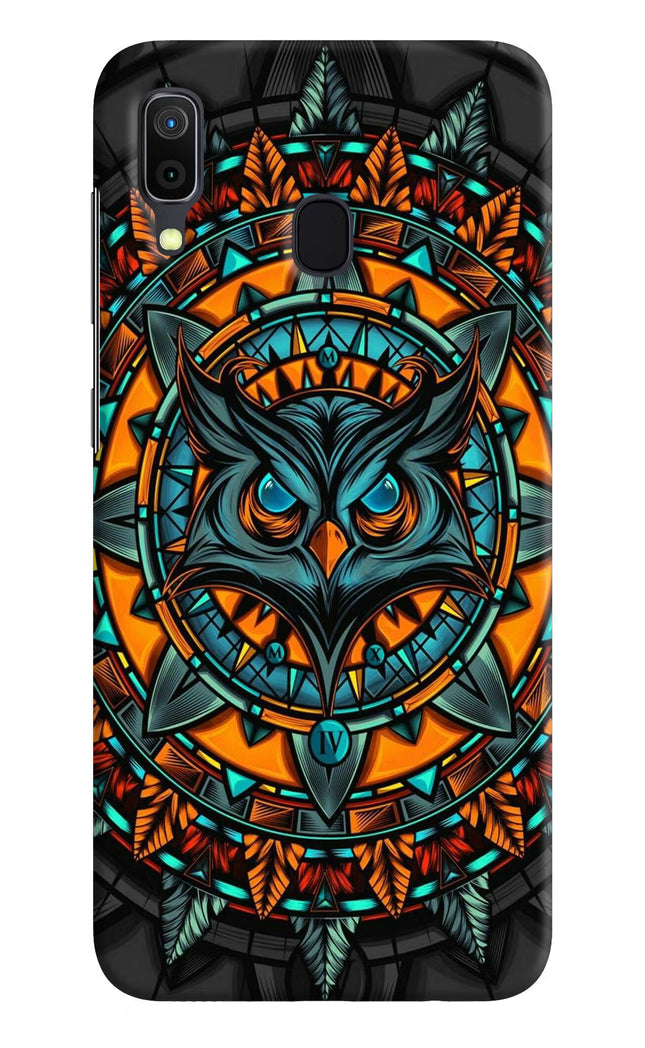 Angry Owl Art Samsung A30 Hard Case Back Cover by Casekaro