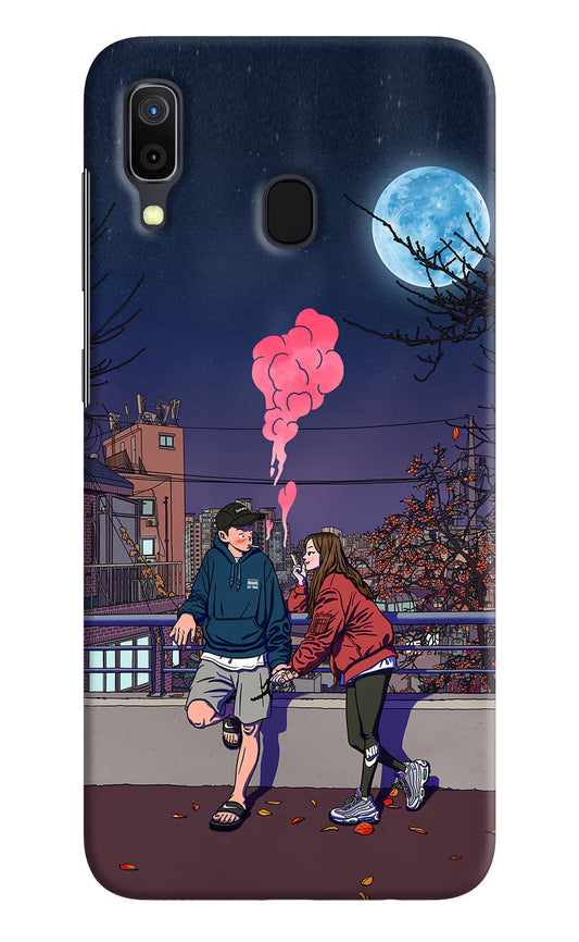 Chilling Couple Samsung A30 Hard Case Back Cover by Casekaro