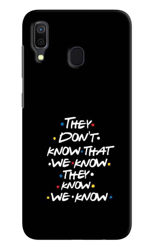 FRIENDS Dialogue Samsung A30 Hard Case Back Cover by Casekaro