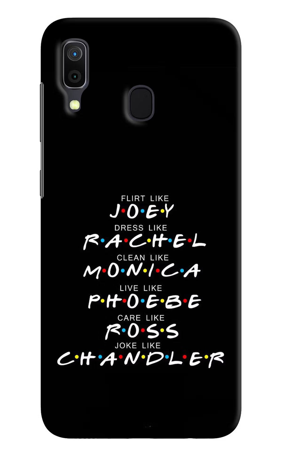 FRIENDS Character Samsung A30 Back Cover, Hard case