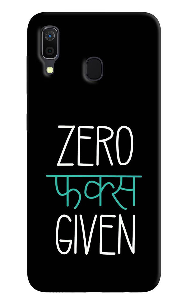 Zero Fucks Given Samsung A30 Hard Case Back Cover by Casekaro