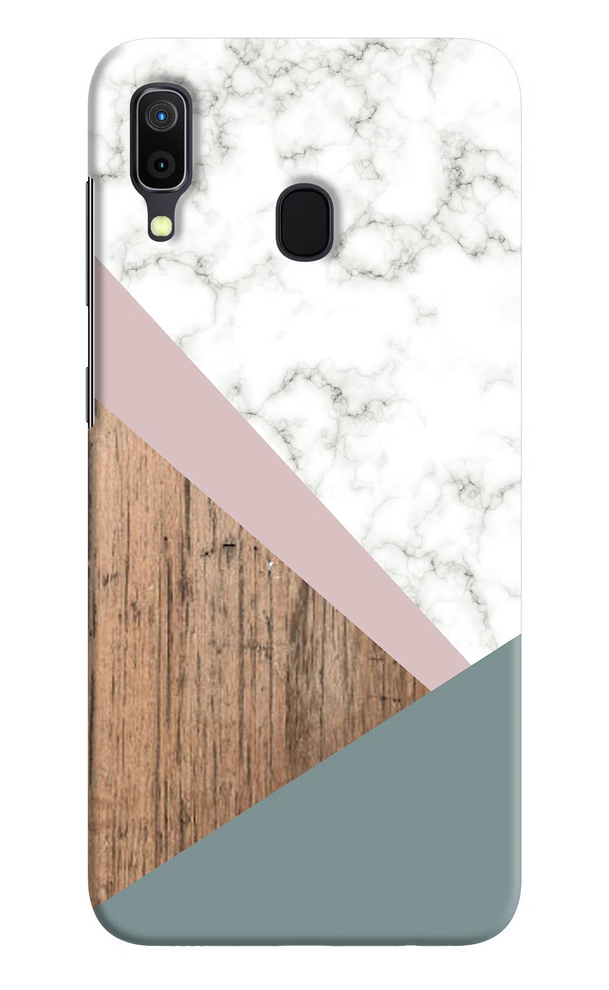 Marble wood Abstract Samsung A30 Hard Case Back Cover by Casekaro