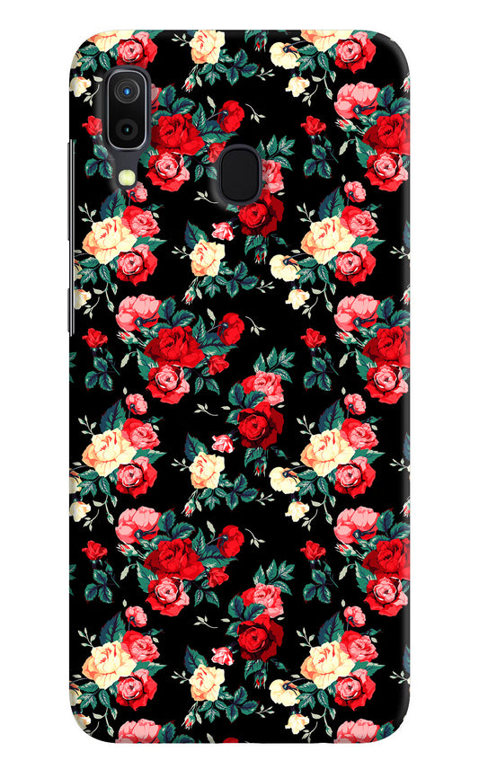 Rose Pattern Samsung A30 Hard Case Back Cover by Casekaro