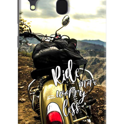 Ride More Worry Less Samsung A30 Hard Case Back Cover by Casekaro