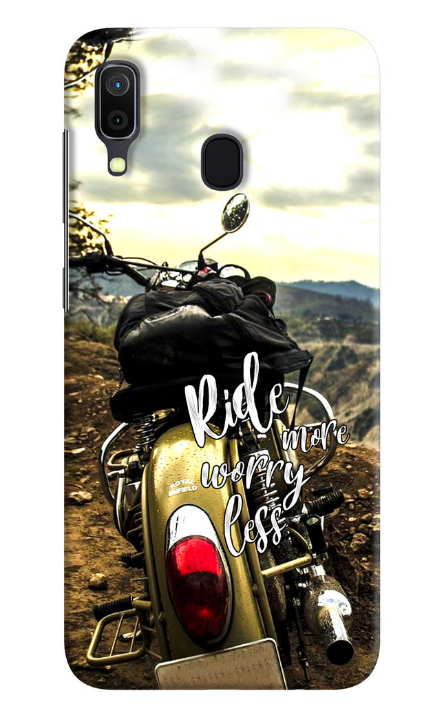 Ride More Worry Less Samsung A30 Hard Case Back Cover by Casekaro