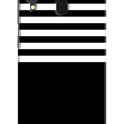 Black and White Print Samsung A30 Hard Case Back Cover by Casekaro