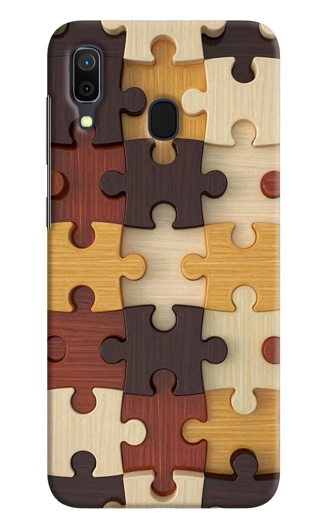 Wooden Puzzle Samsung A30 Hard Case Back Cover by Casekaro