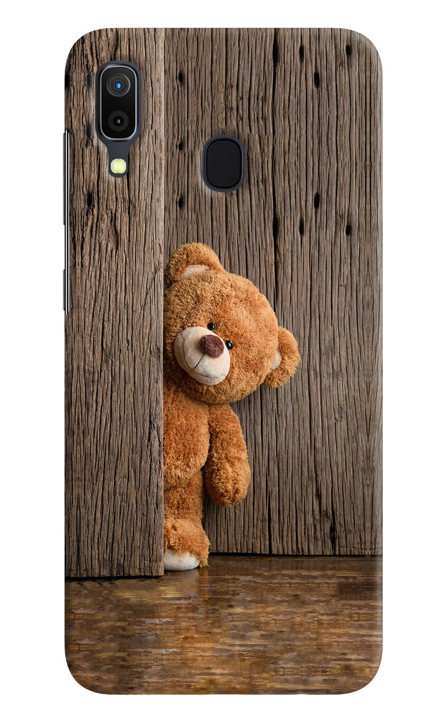 Teddy Wooden Samsung A30 Back Cover, Hard case