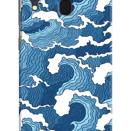 Blue Waves Samsung A30 Hard Case Back Cover by Casekaro