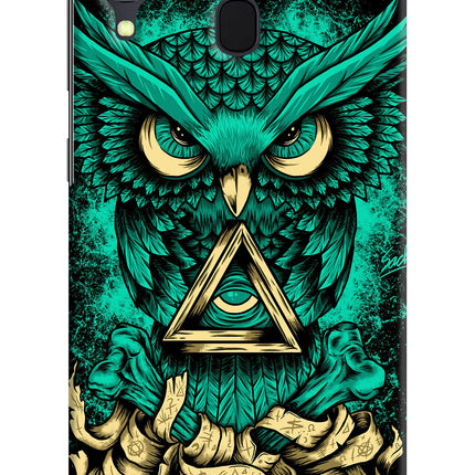 Green Owl Samsung A30 Hard Case Back Cover by Casekaro