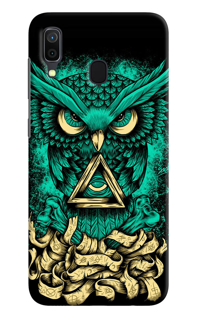 Green Owl Samsung A30 Hard Case Back Cover by Casekaro