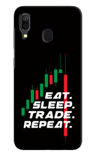 Eat Sleep Trade Repeat Samsung A30 Hard Case Back Cover by Casekaro