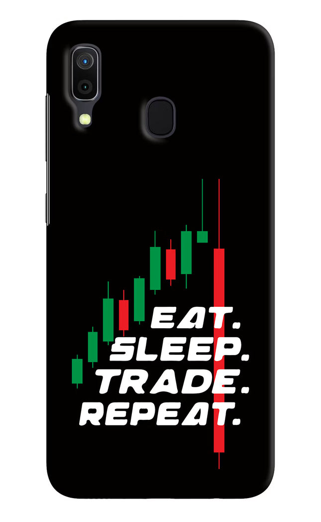Eat Sleep Trade Repeat Samsung A30 Hard Case Back Cover by Casekaro