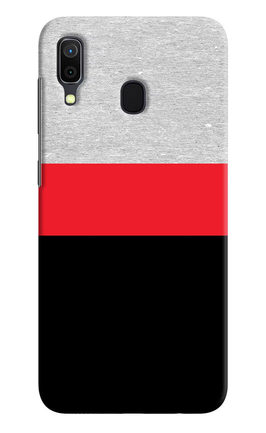 Tri Color Pattern Samsung A30 Hard Case Back Cover by Casekaro