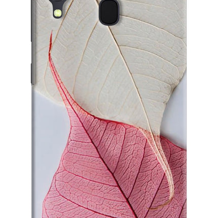 White Pink Leaf Samsung A30 Hard Case Back Cover by Casekaro