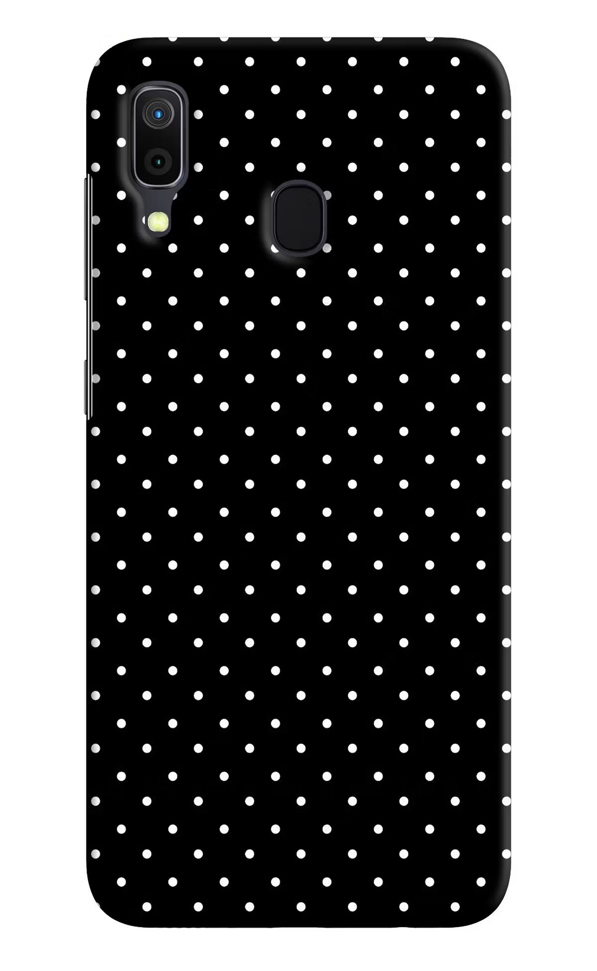 White Dots Samsung A30 Hard Case Back Cover by Casekaro