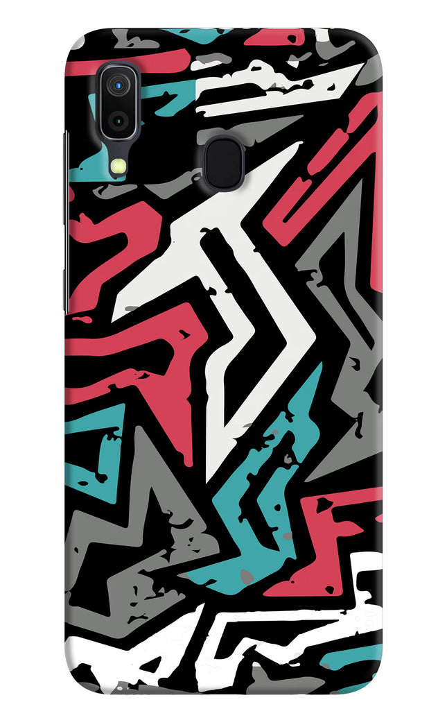 Geometric Graffiti Samsung A30 Hard Case Back Cover by Casekaro