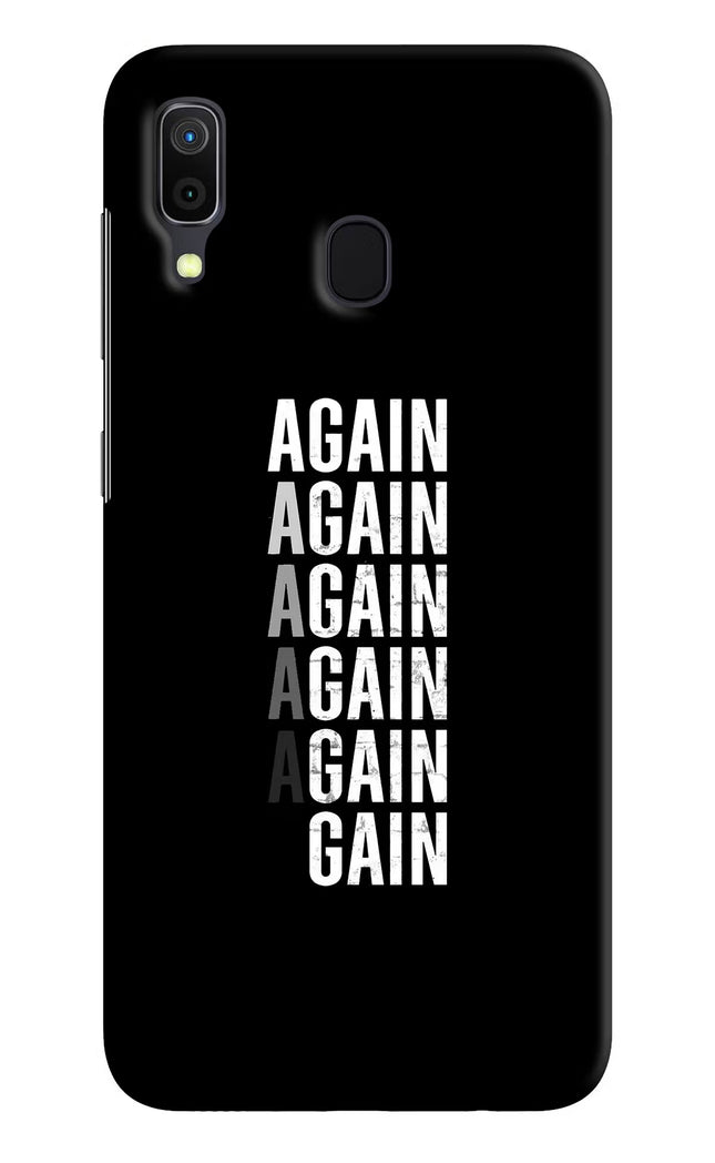 Again Again Gain Samsung A30 Hard Case Back Cover by Casekaro