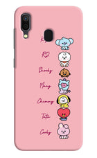 BTS names Samsung A30 Hard Case Back Cover by Casekaro