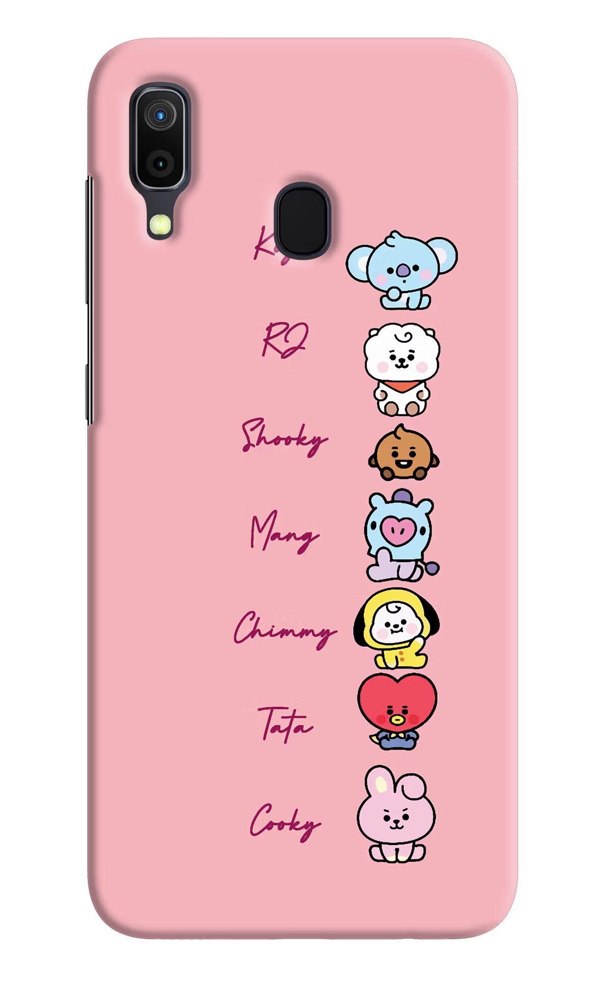 BTS names Samsung A30 Hard Case Back Cover by Casekaro