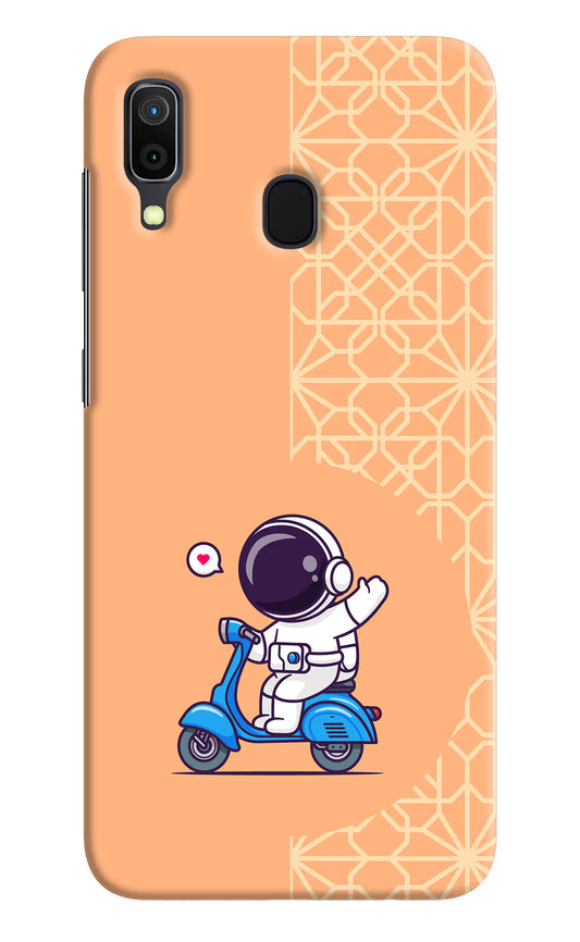 Cute Astronaut Riding Samsung A30 Hard Case Back Cover by Casekaro
