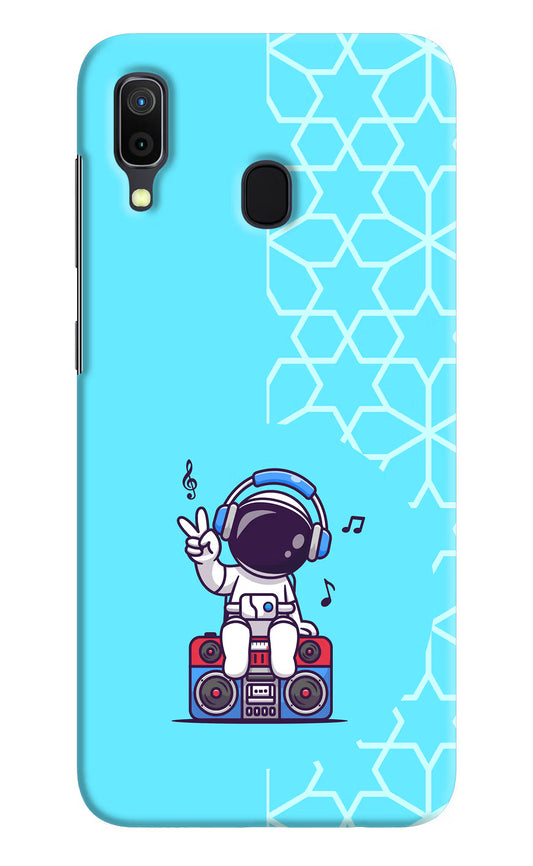 Cute Astronaut Chilling Samsung A30 Hard Case Back Cover by Casekaro