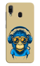 Monkey Headphone Samsung A30 Hard Case Back Cover by Casekaro