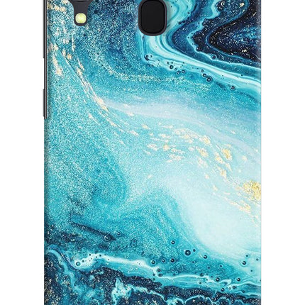 Blue Glitter Marble Samsung A30 Hard Case Back Cover by Casekaro