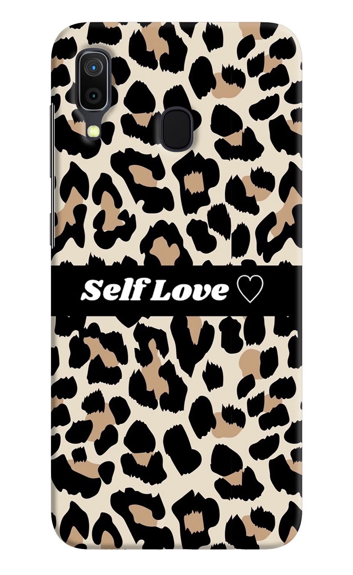 Leopard Print Self Love Samsung A30 Hard Case Back Cover by Casekaro