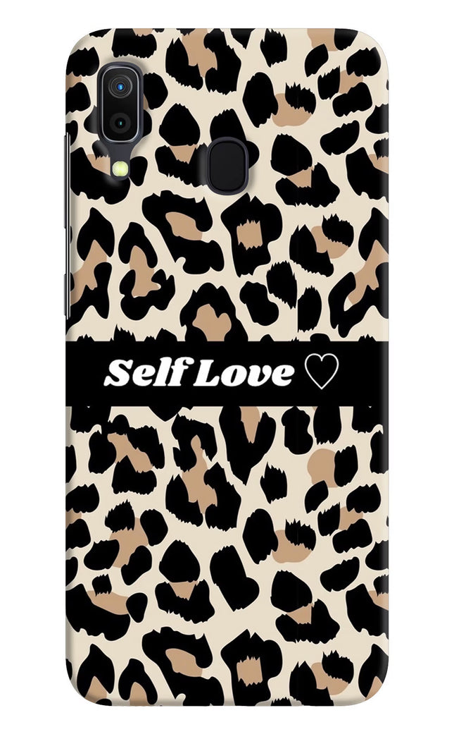 Leopard Print Self Love Samsung A30 Hard Case Back Cover by Casekaro
