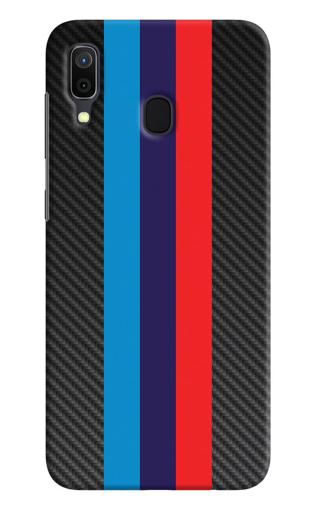 BMW Stripes Pattern Samsung A30 Hard Case Back Cover by Casekaro