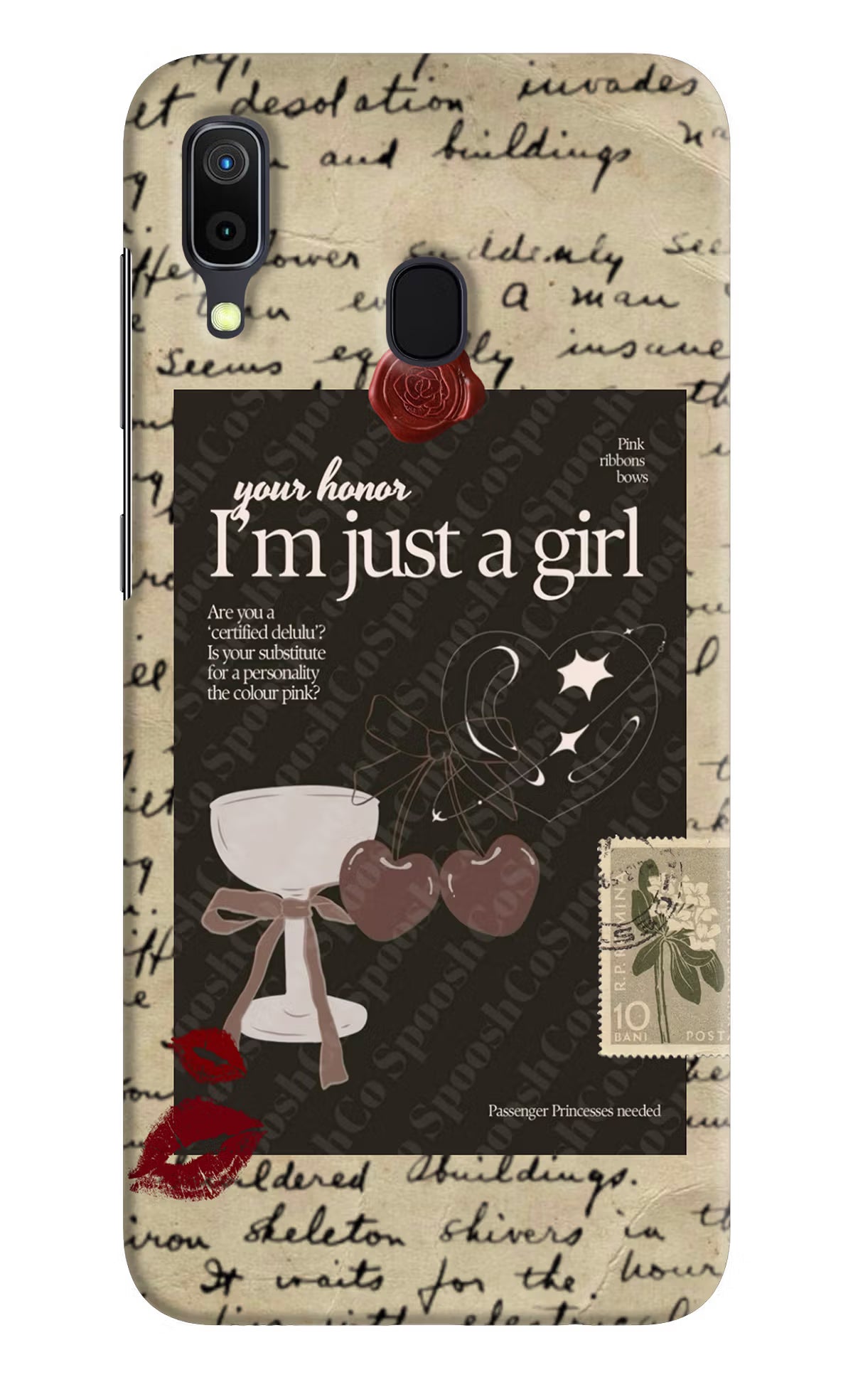 I am just a girl Samsung A30 Hard Case Back Cover by Casekaro