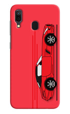Red Velocity Samsung A30 Hard Case Back Cover by Casekaro