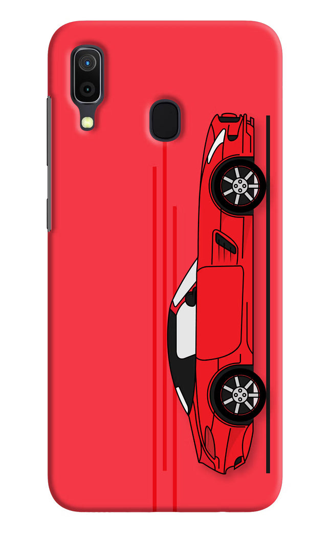 Red Velocity Samsung A30 Hard Case Back Cover by Casekaro