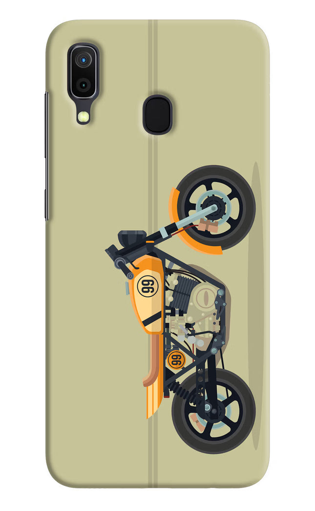 Vertical Speedster Samsung A30 Hard Case Back Cover by Casekaro