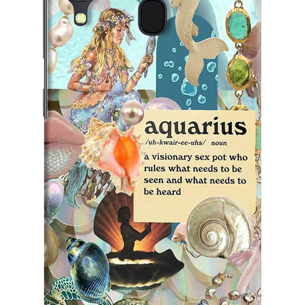 Aquarius Zodiac Samsung A30 Hard Case Back Cover by Casekaro