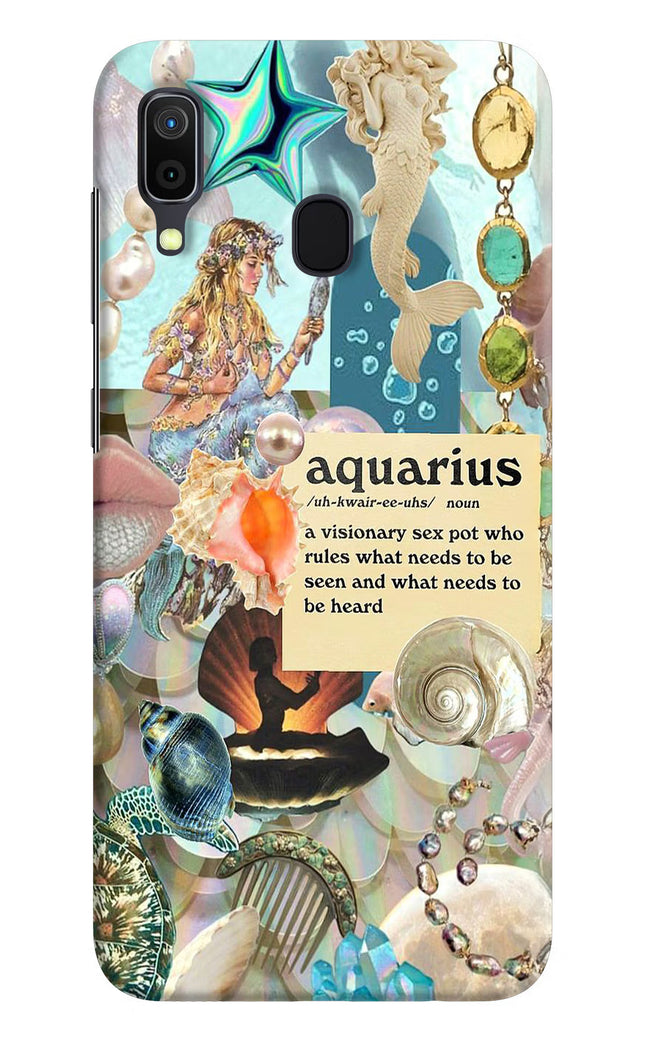 Aquarius Zodiac Samsung A30 Hard Case Back Cover by Casekaro