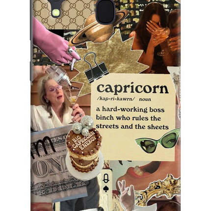 Capricorn Zodiac Samsung A30 Hard Case Back Cover by Casekaro