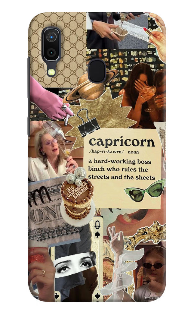 Capricorn Zodiac Samsung A30 Hard Case Back Cover by Casekaro