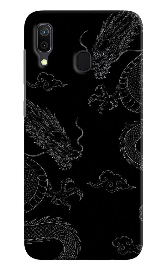 Twin Dragons Samsung A30 Hard Case Back Cover by Casekaro
